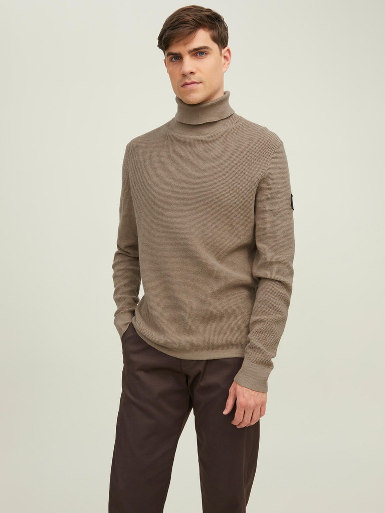 JCOCLASSIC WAFFLE KNIT ROLL NECK SN