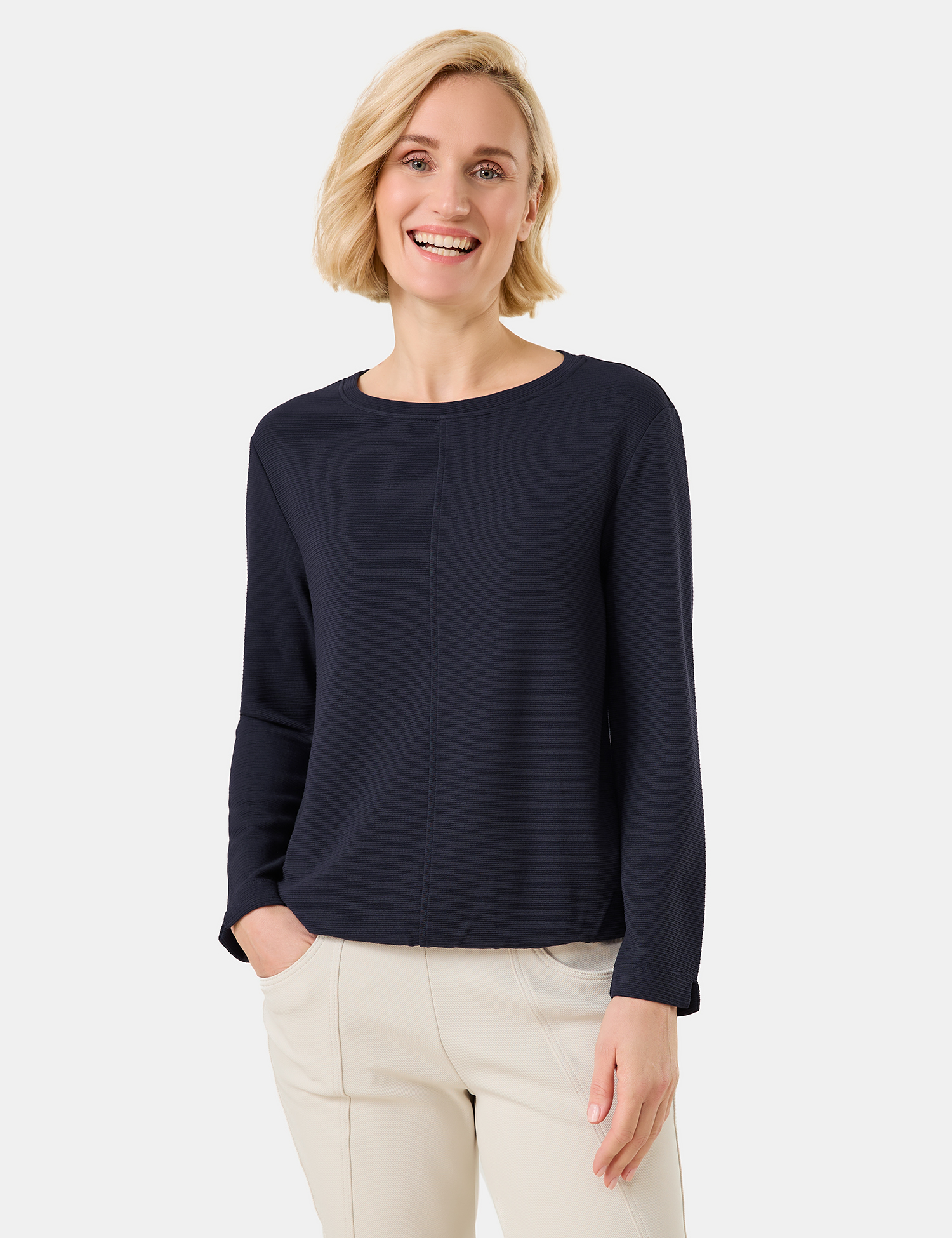 Langarmshirt mit Paspel
