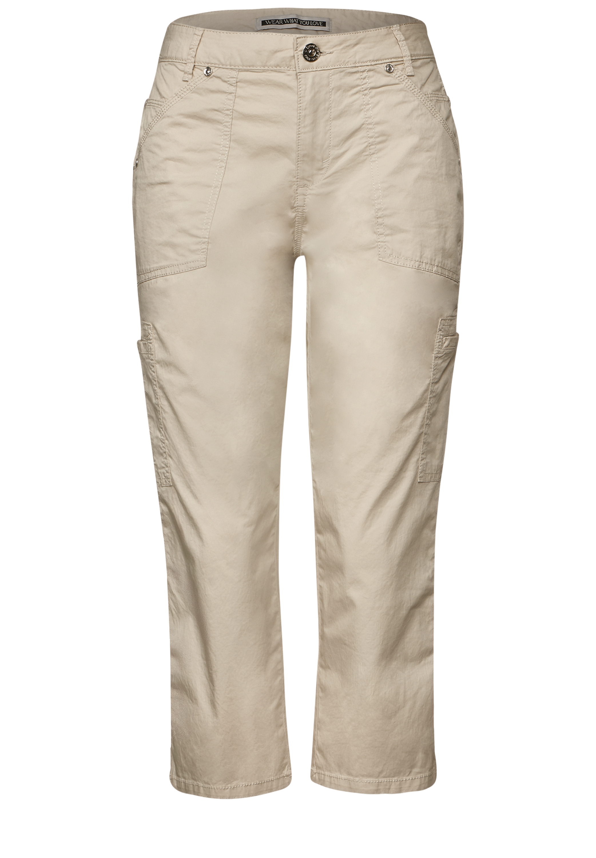 3/4 Satin Hose mit Taschen