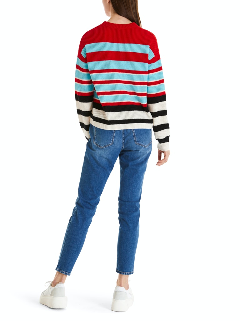 Ringelpullover aus Wollmix