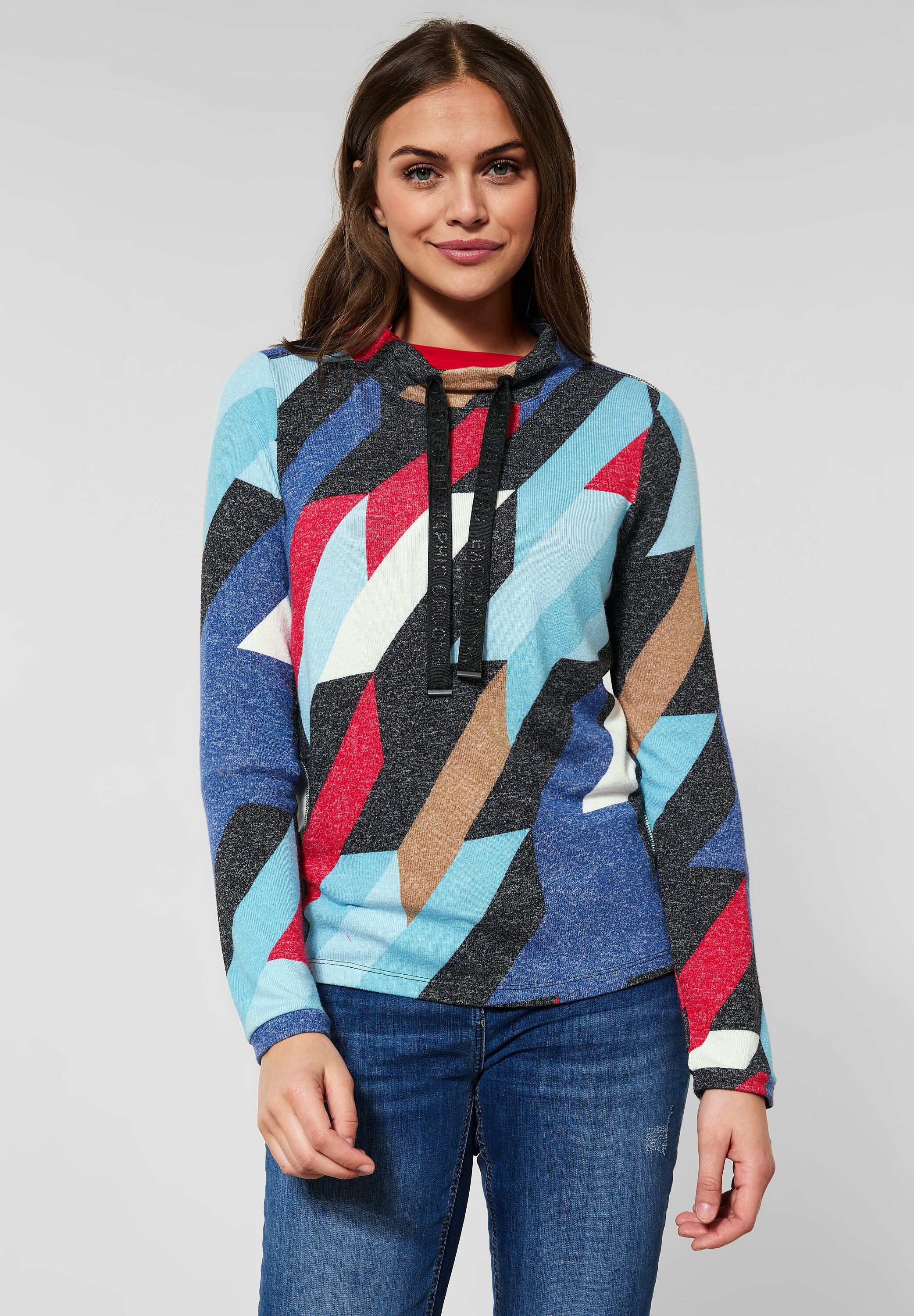 Cosy Shirt mit Stehkragen