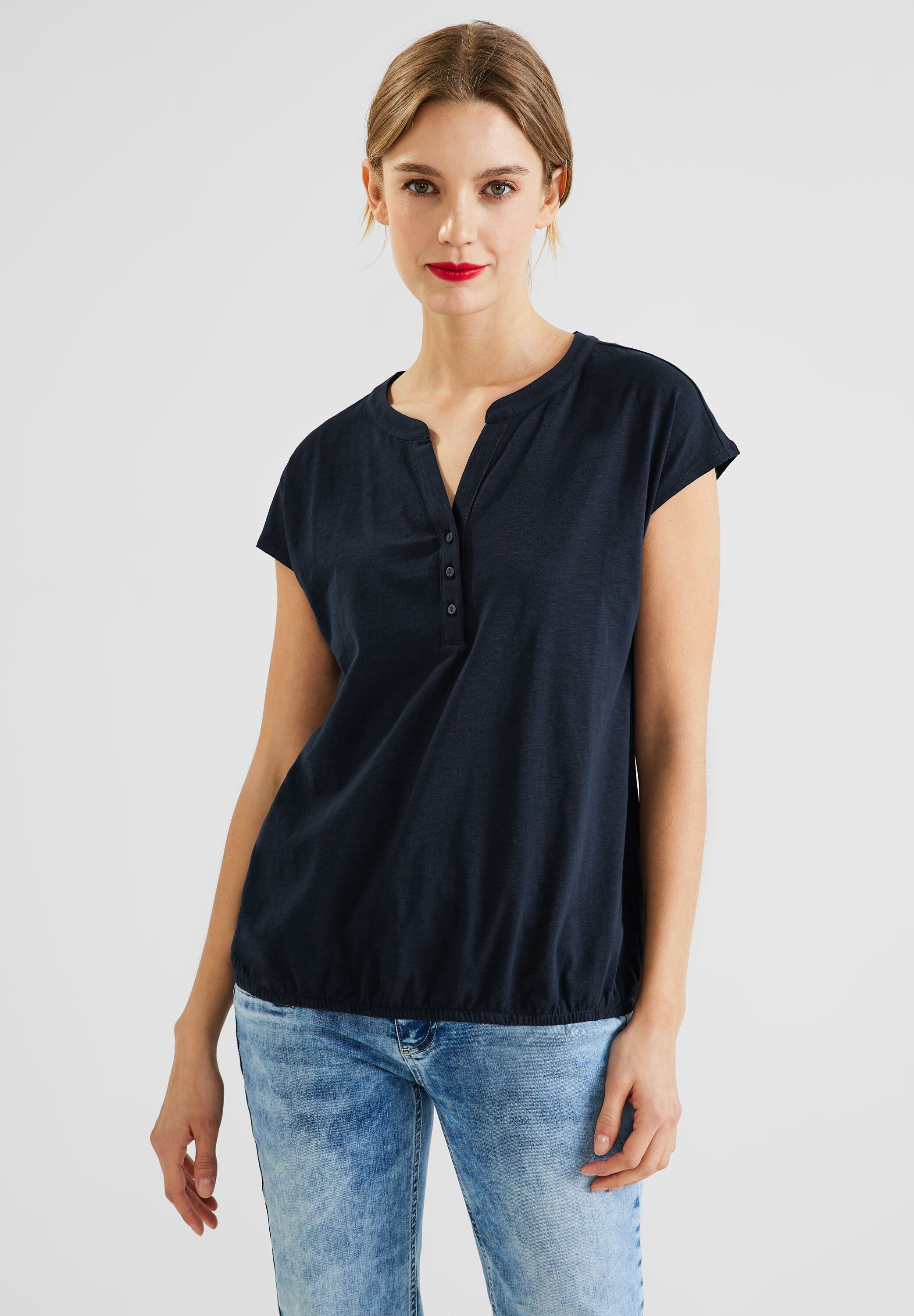 T-Shirt mit Elastiksaum