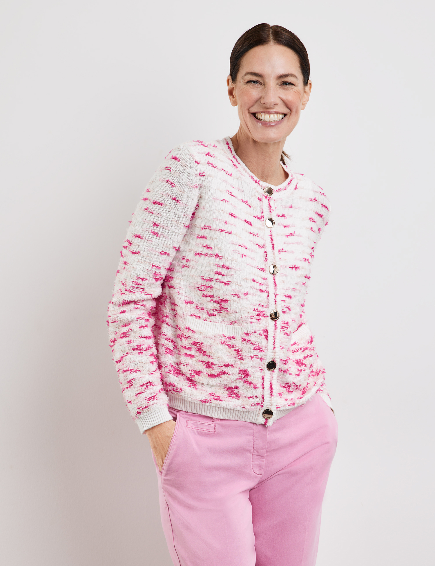 Strickjacke mit Fransen