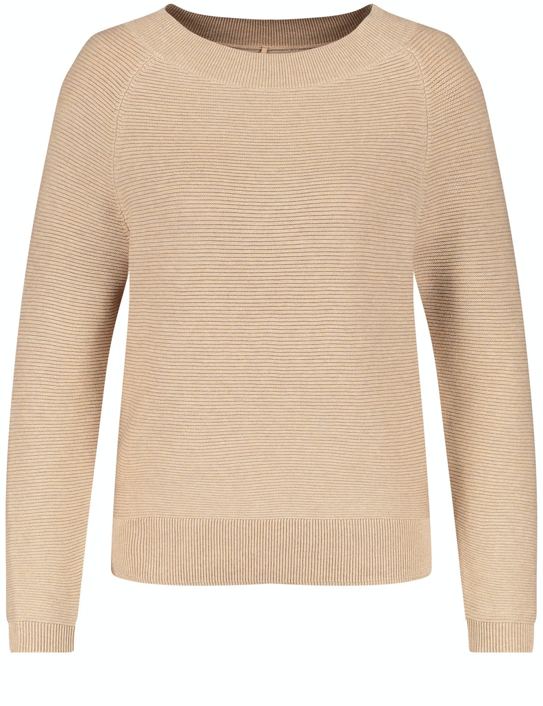 Pullover mit Strukturstrick Organic Cotton