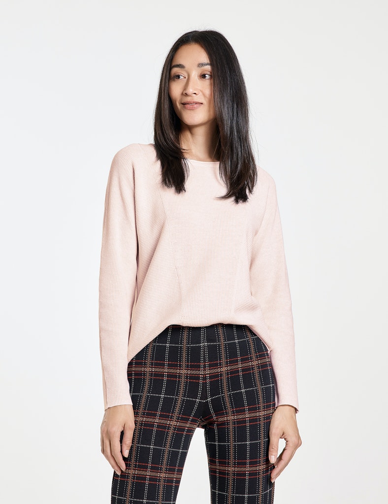 Pullover mit Rippdetails GOTS