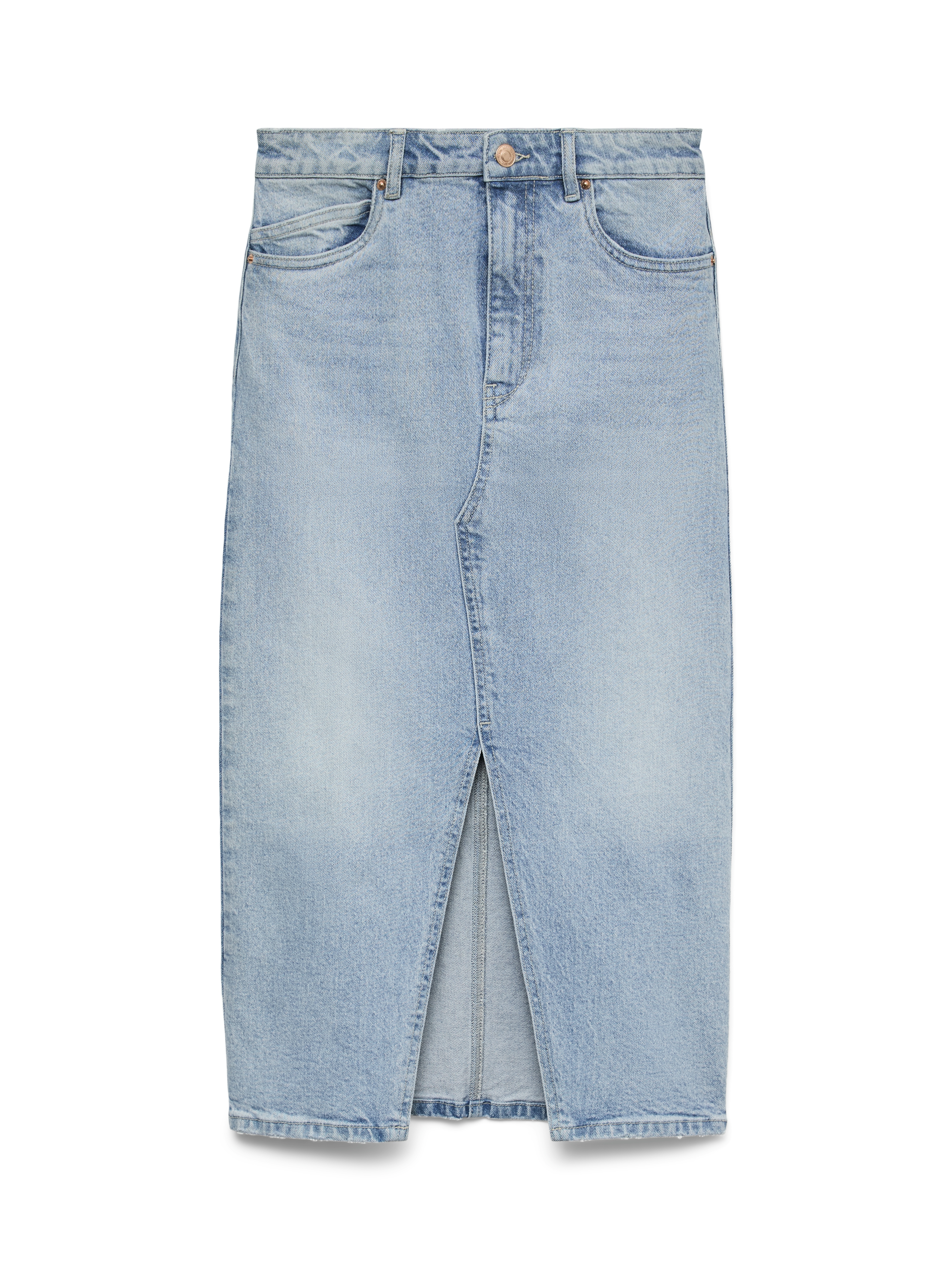 VMVERI HR CALF DENIM SKIRT GA MIX NOOS
