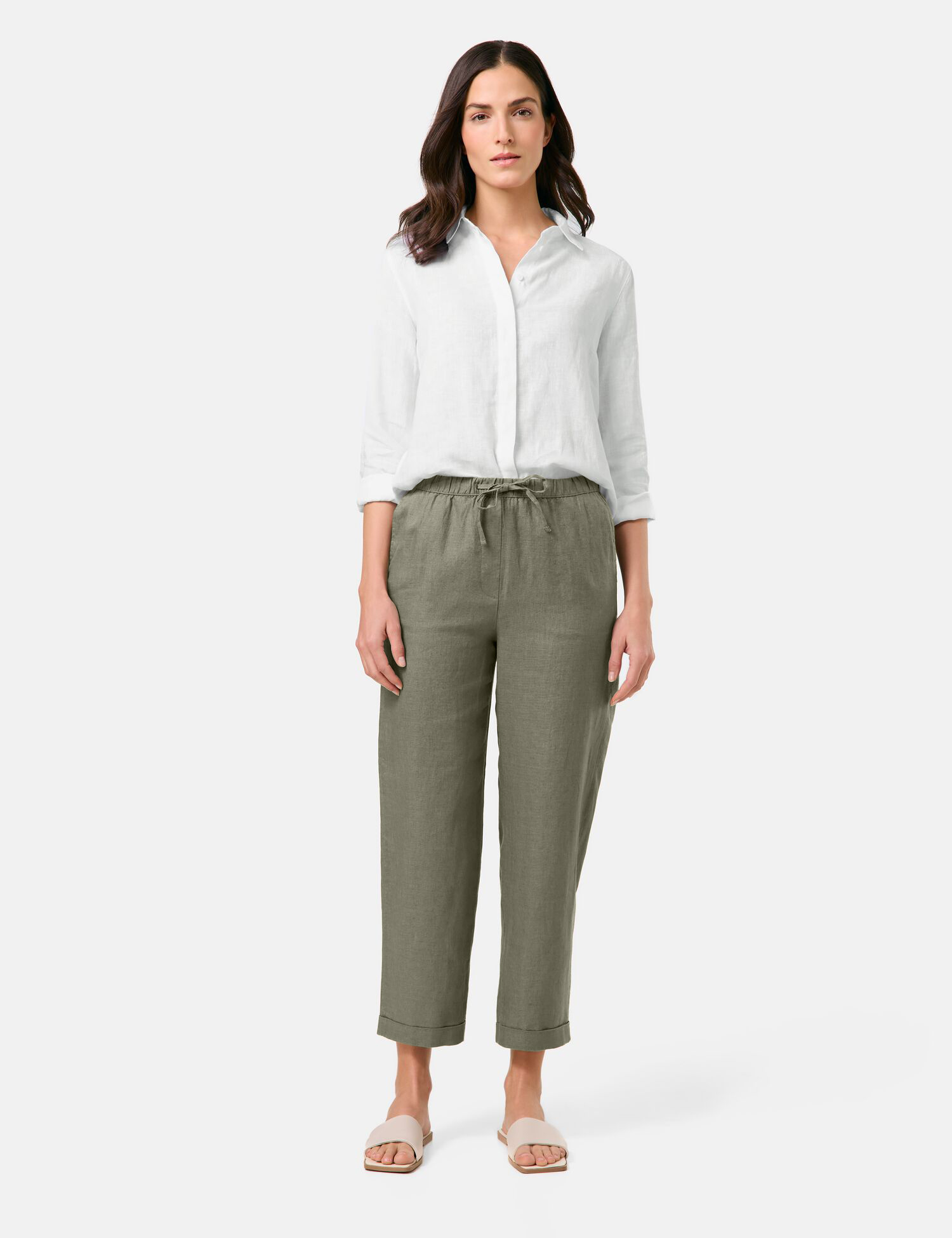 7/8 Schlupfhose aus Leinen