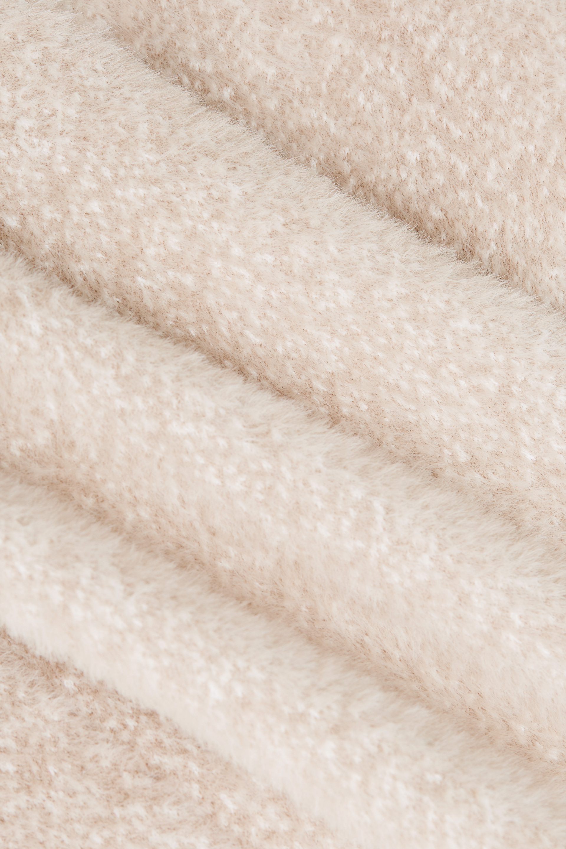 Melierter Fake-Fur-Mantel