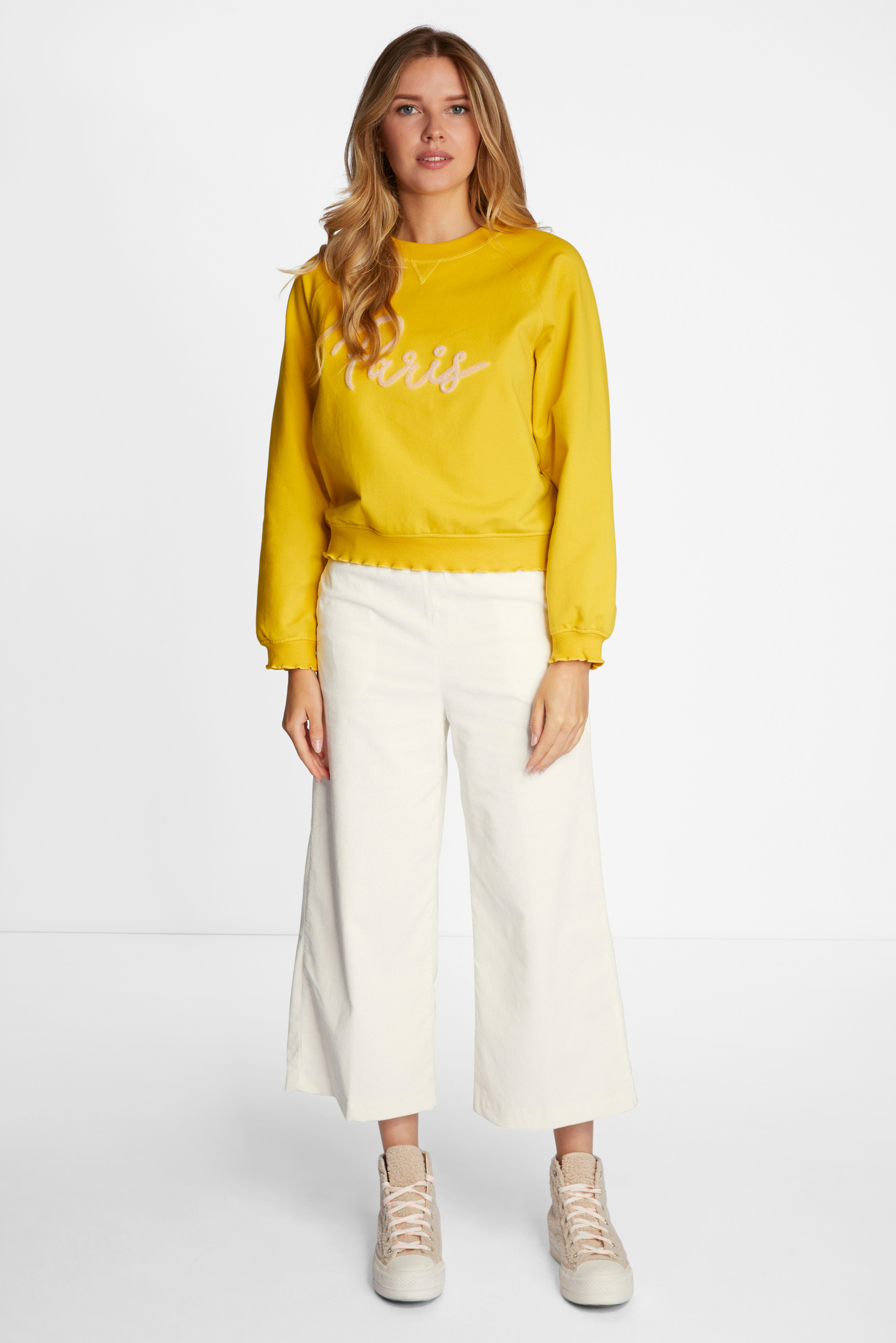 Corduroy culotte pants