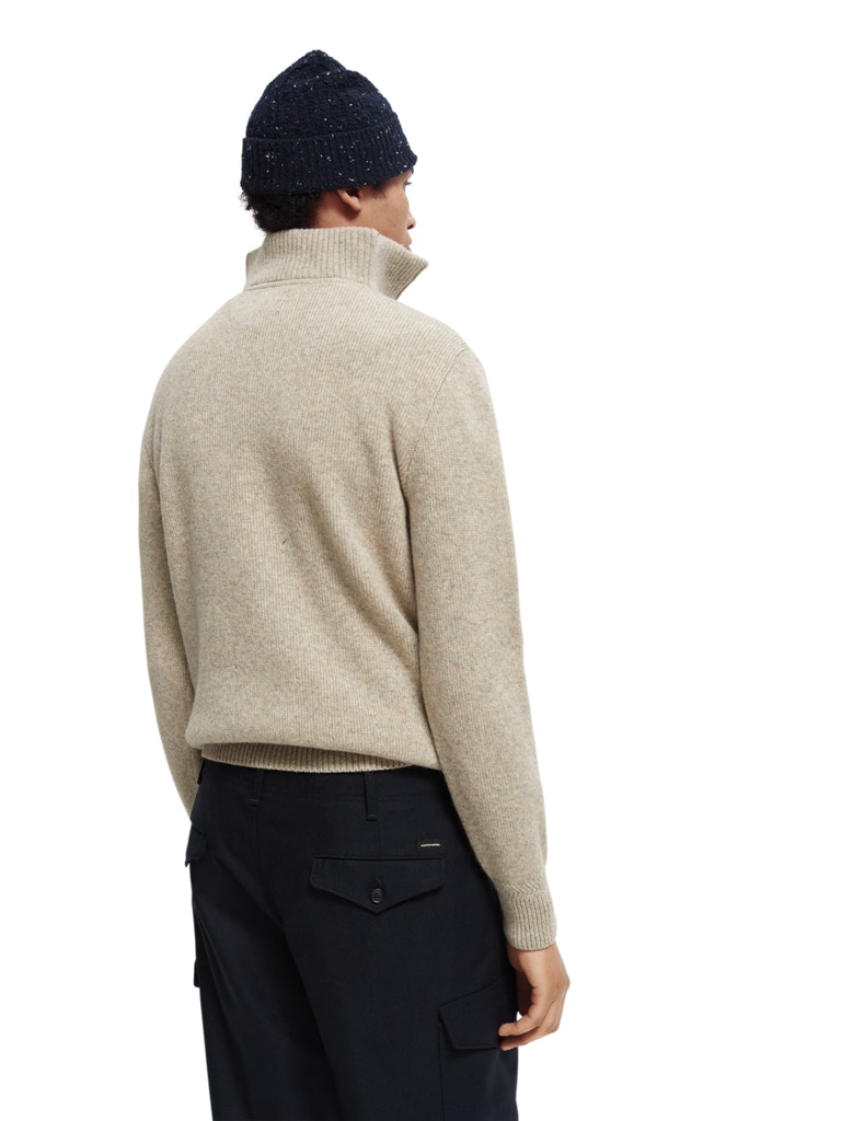 Wool-blend half-zip pullover