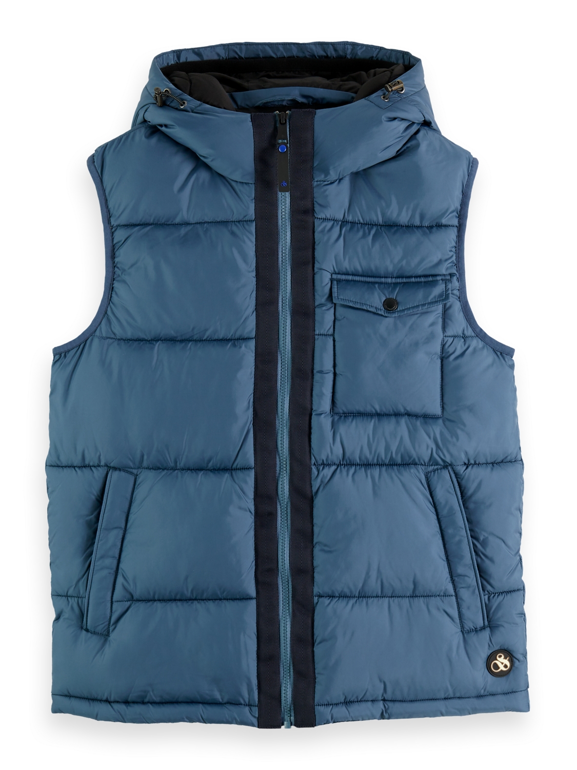 Hooded quilted bodywarmer