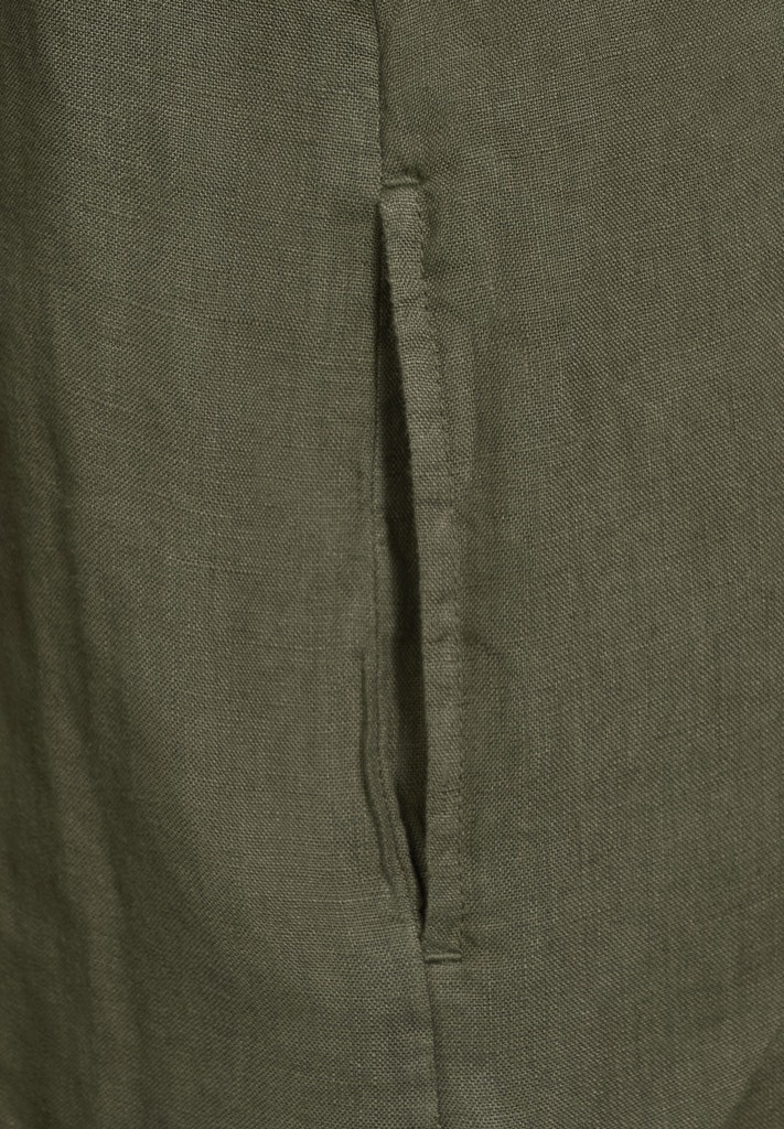 Leinen Kleid in Unifarbe
