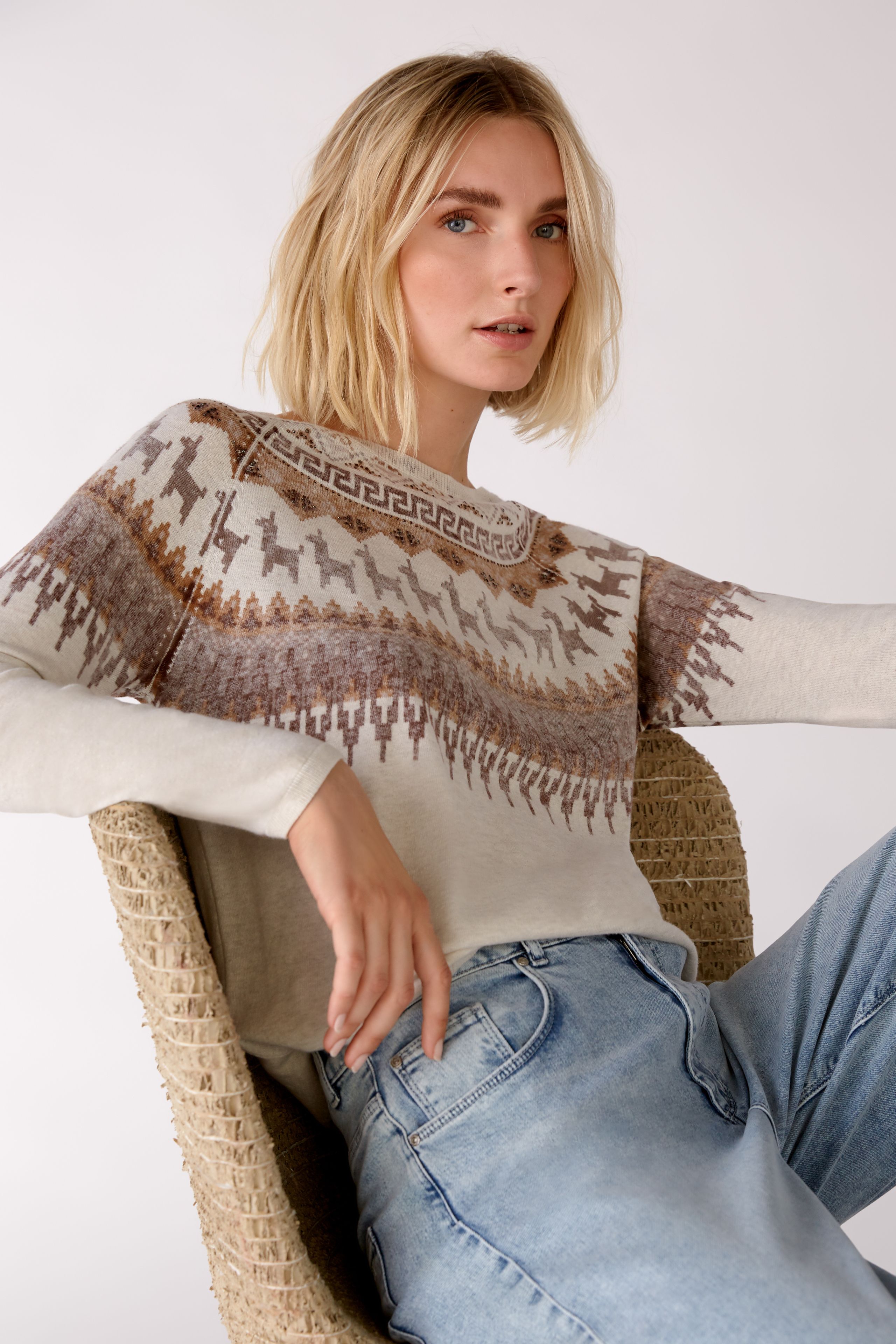 Strickpullover im Norweger-Look