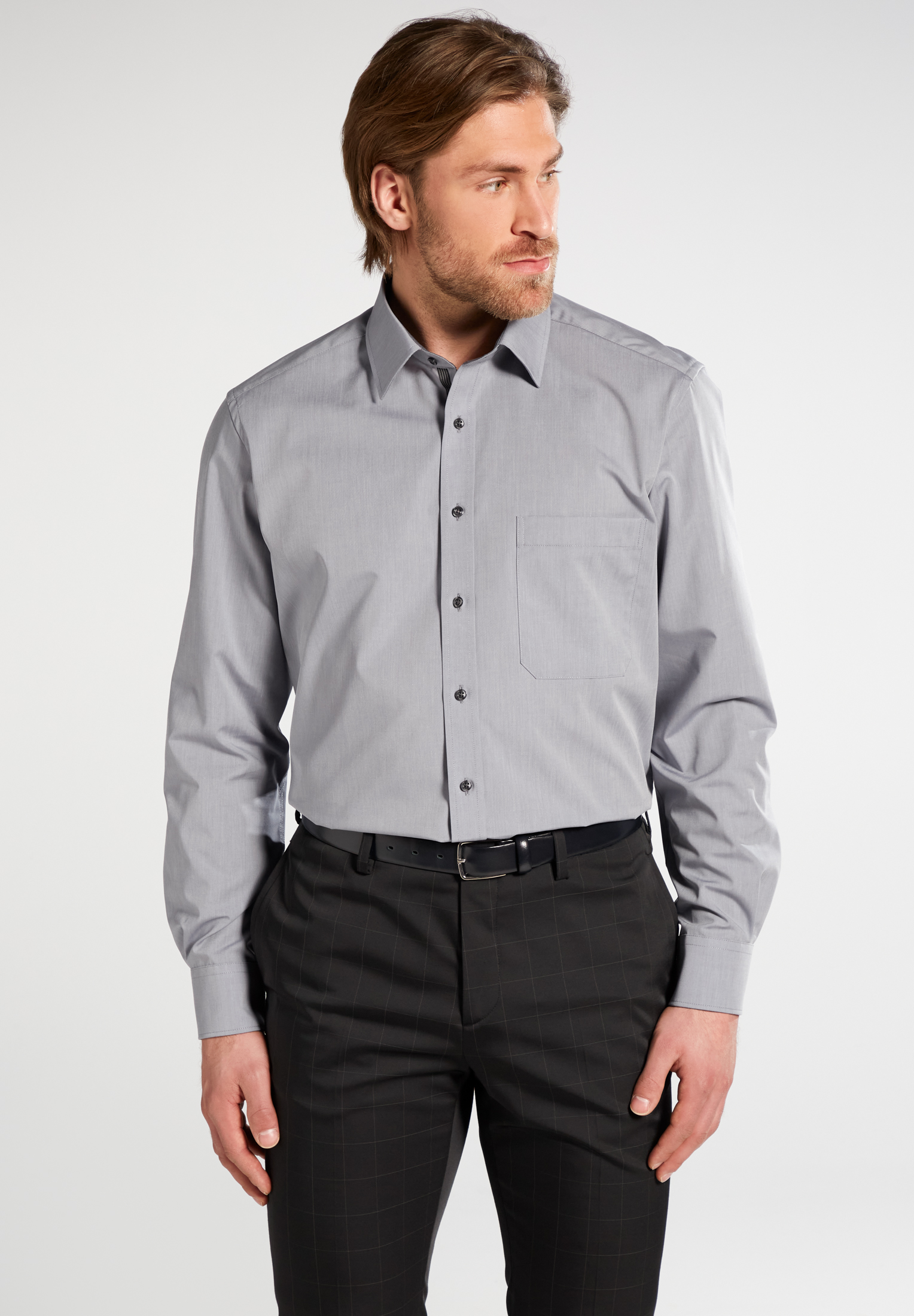 ETERNA LANGARM HEMD COMFORT FIT CHAMBRAY ETERNA LANGARM HEMD COMFORT FIT CHAMBRAY