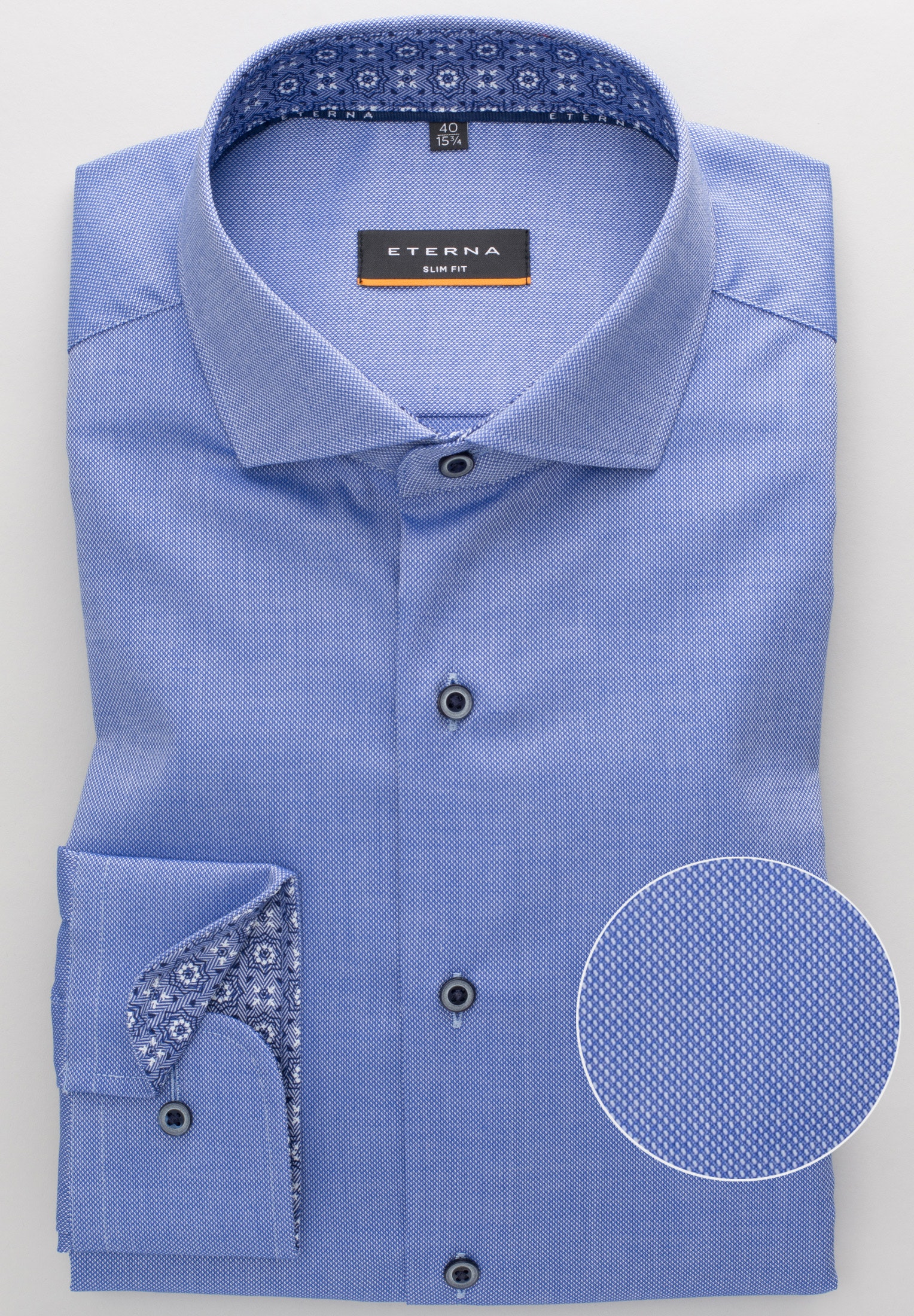 ETERNA LANGARM HEMD SLIM FIT NATTÉ