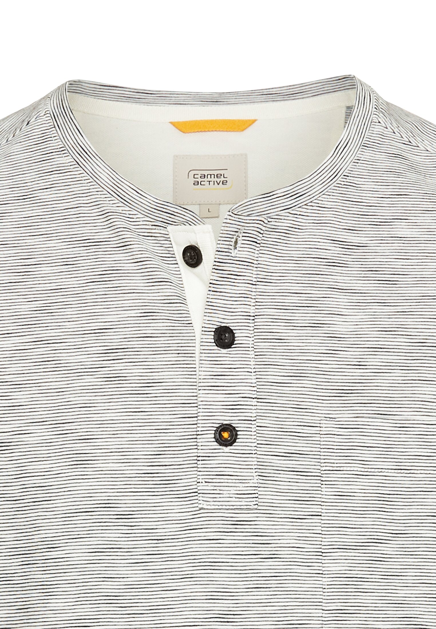 Kurzarm Henley aus reiner Baumwolle