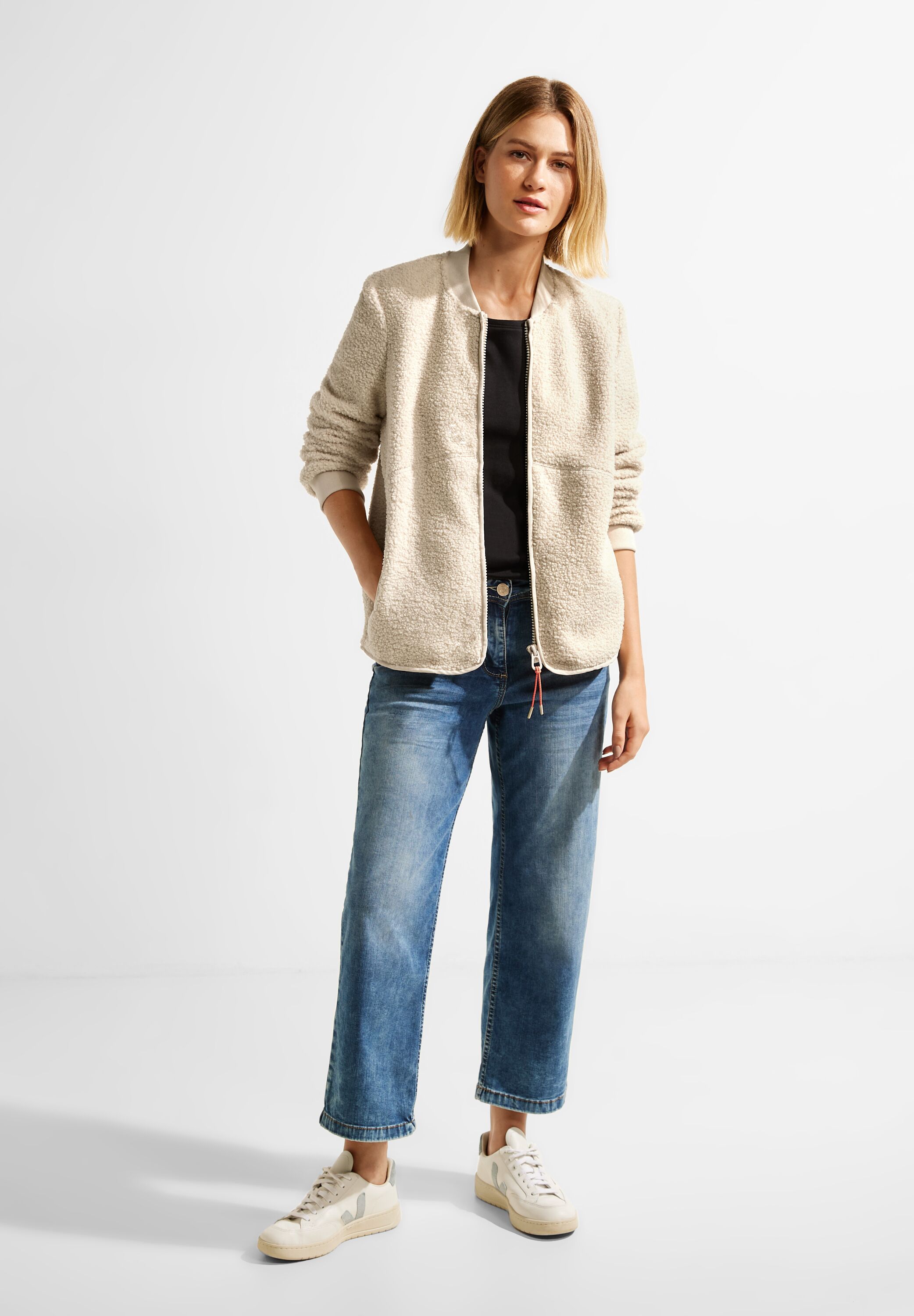 Teddyjacke mit Zipper