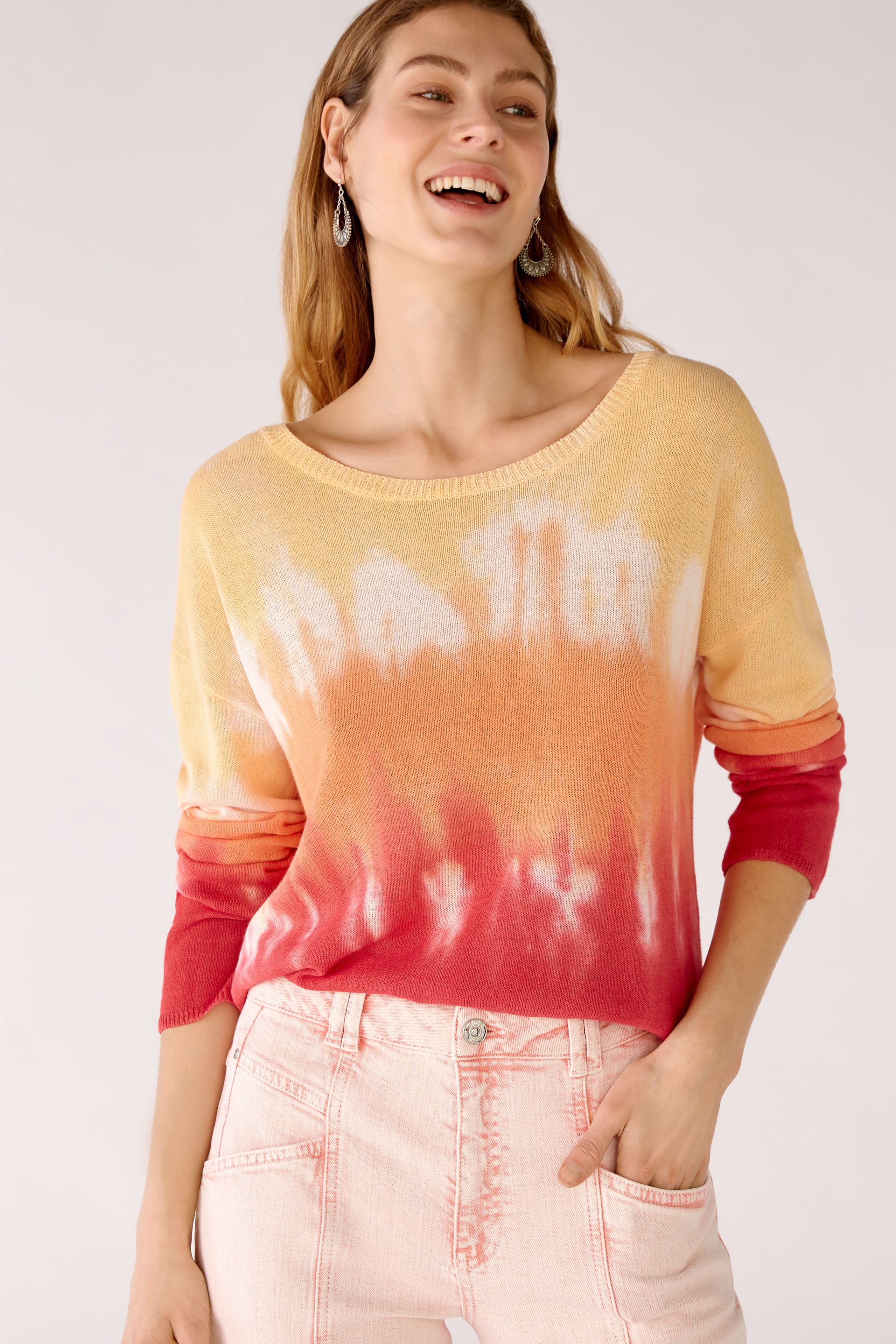 Pullover mit Batikmuster