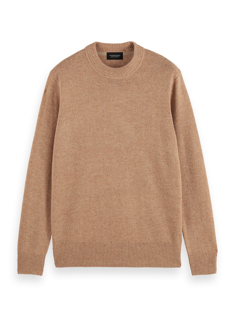 Speckled wool-blend pullover
