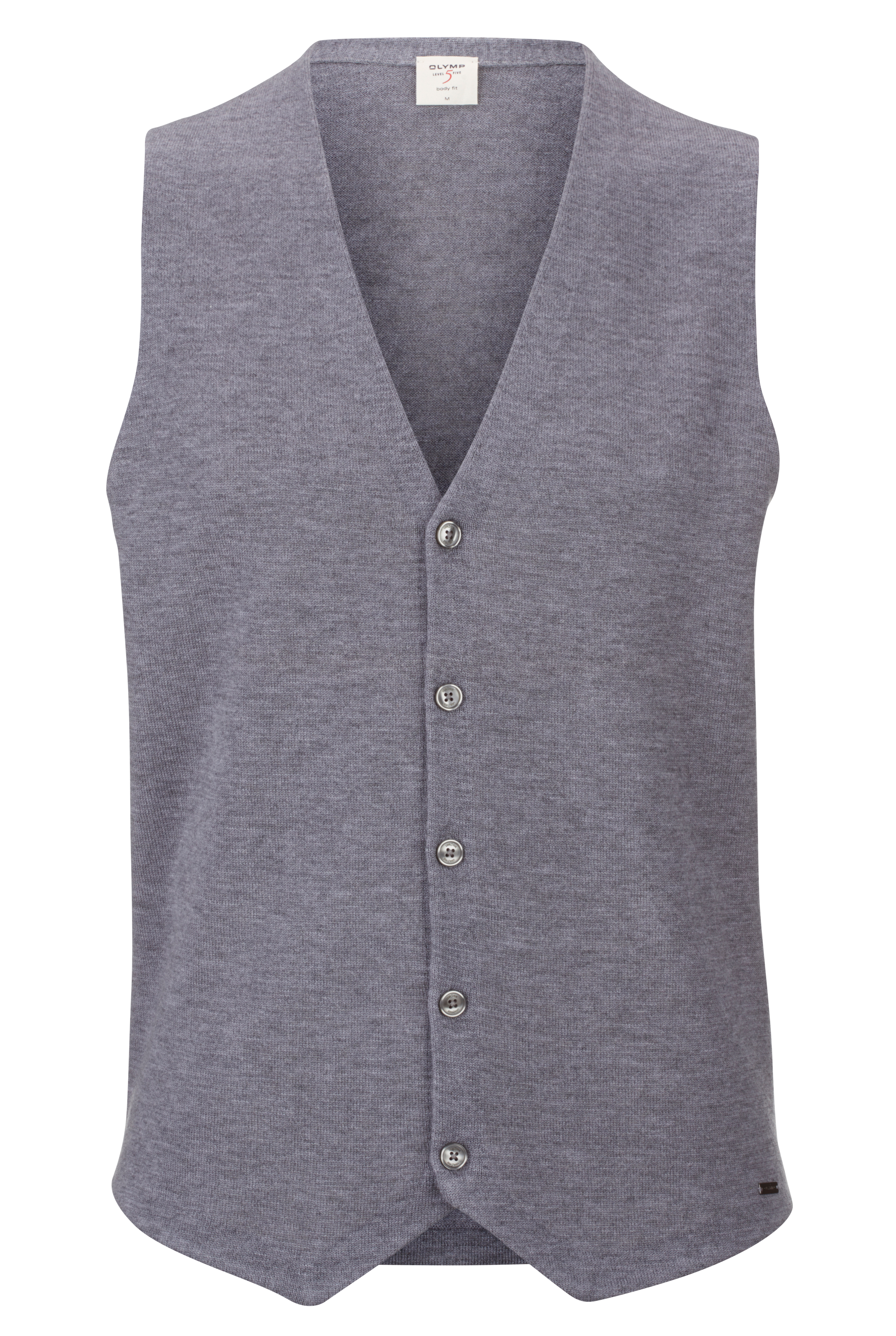 V-Weste Knopf Basic MerinoISe
