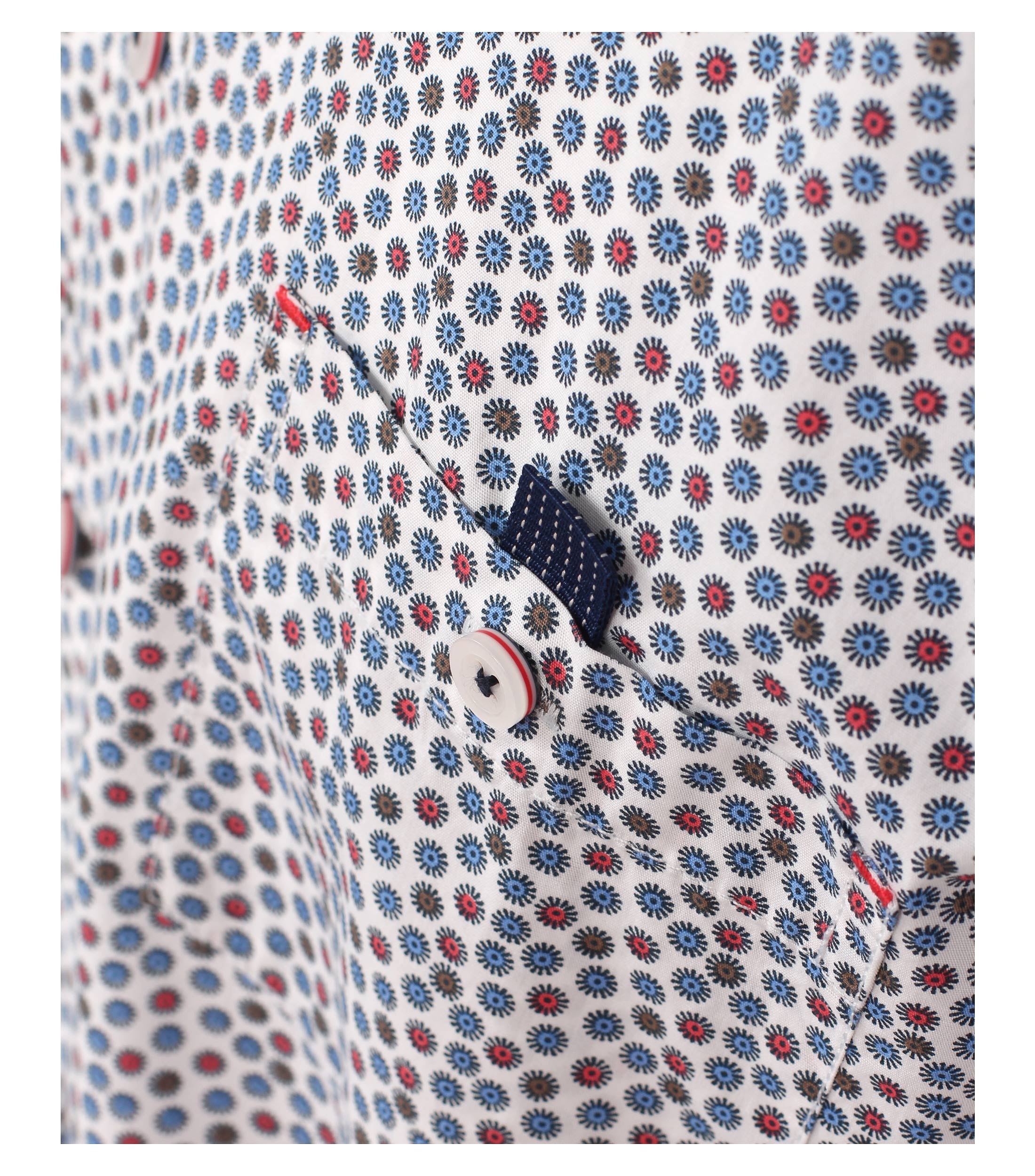 Popeline Hemd Halbarm Print