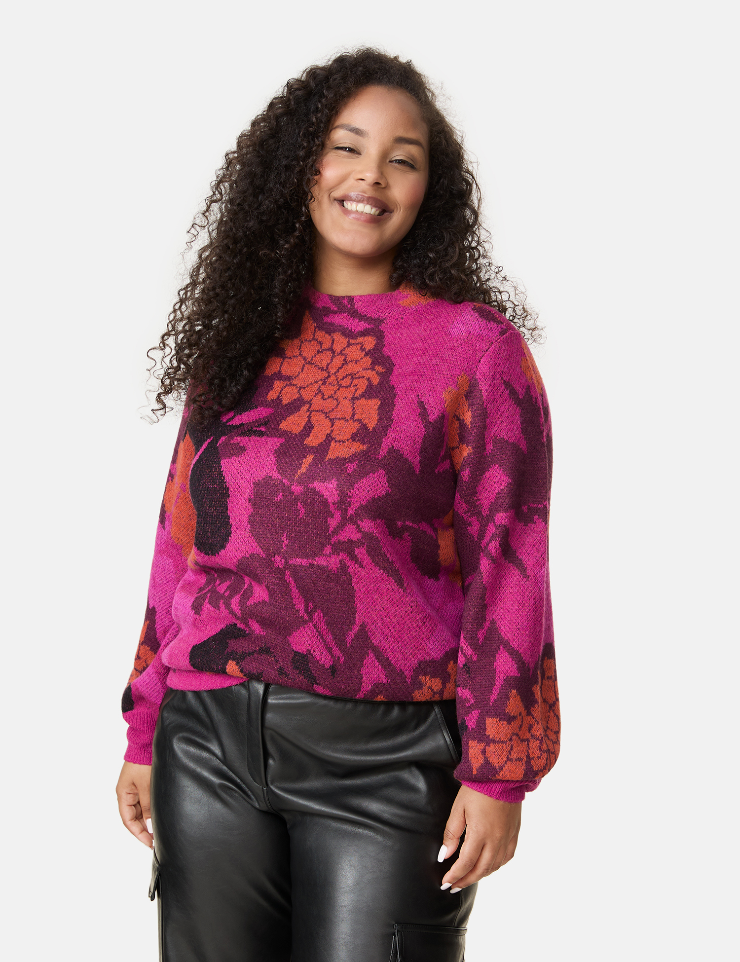 Pullover mit floralem Jacquardmuster