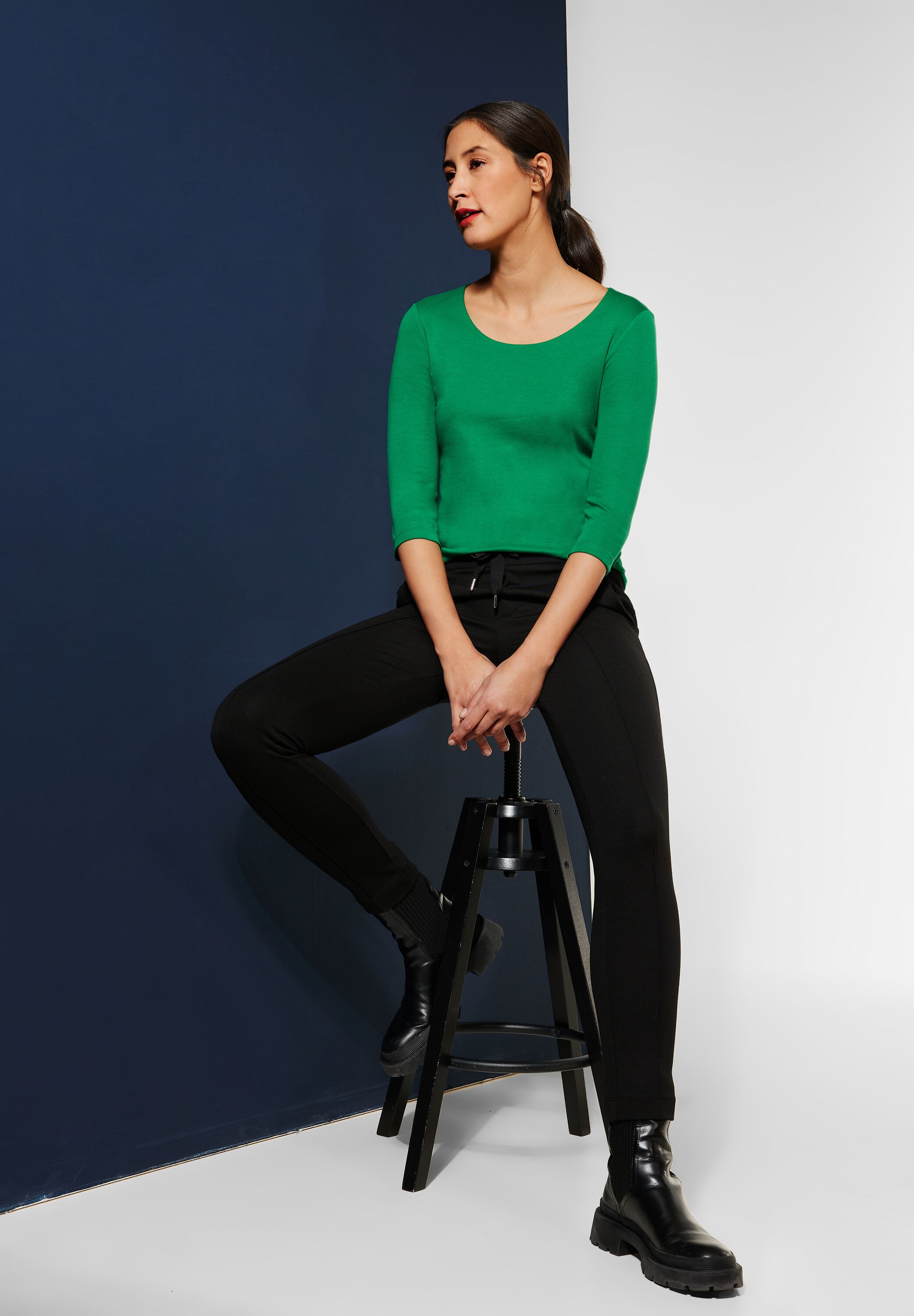 Shirt in Unifarbe
